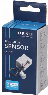Packaging of the Orno PIR motion sensor model OR-CR-211.