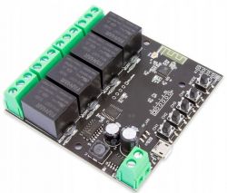 Pinout and wiring diagram for TUYA DC 4CH WiFi relay ESP8266 for custom code