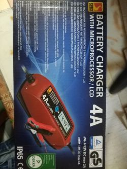 A power supply for a car compressor or connecting it to a charger