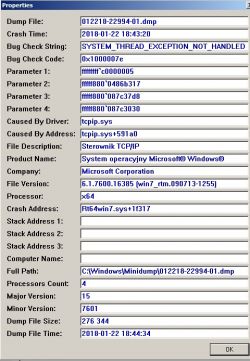 Blue Screen tcp/ip.sys po reinstalacji systemu, Firefox i Path of Exile
