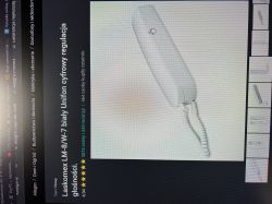 Biały unifon Laskomex LM-8/W-7 z cyfrową regulacją głośności