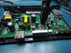 Interior of WIWA H.265 decoder with visible electronic components.