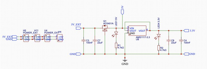 Power Supply Schematic with MOSFET Protection Block diagram of power supply section with MOSFET protection