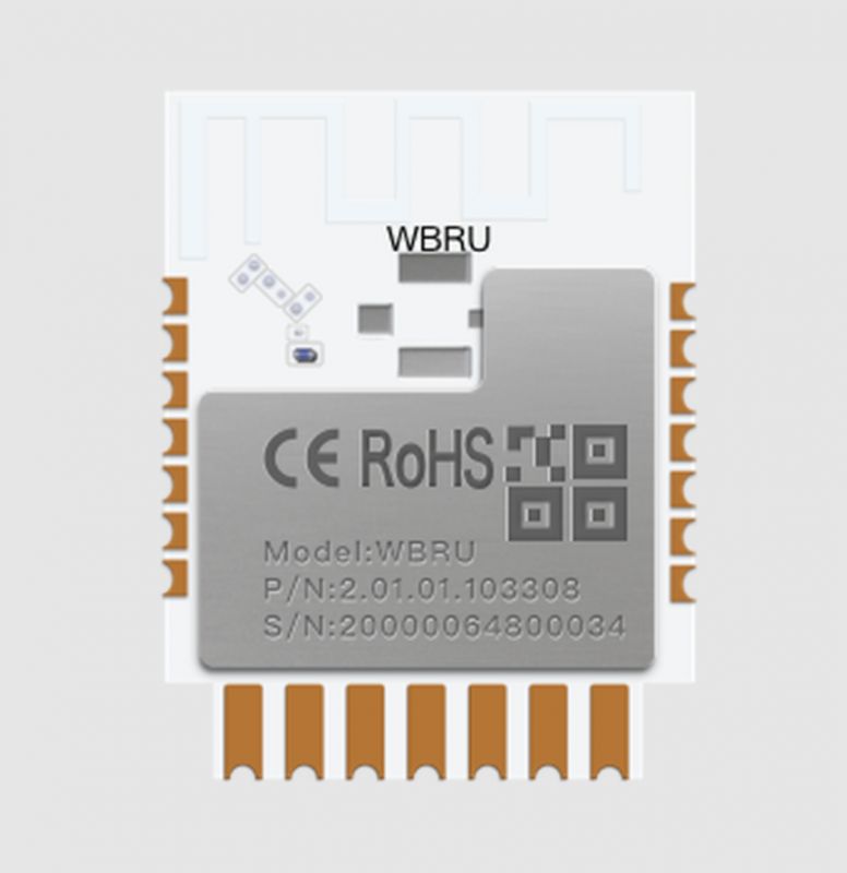 WBRU Module with CE and RoHS Markings WBRU electronic module with CE and RoHS markings.