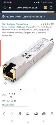 Podłączenie światłowodu bezpośrednio do switcha przez moduł SFP i router na 2 piętrze