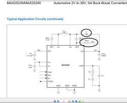 Funkcja elementów w buck-boost na schemacie devboard'a - Analog Devices MAX25240