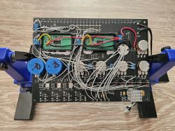 Main Circuit Board of the PLC Signal Simulator Signal simulator circuit board with numerous components and connections.