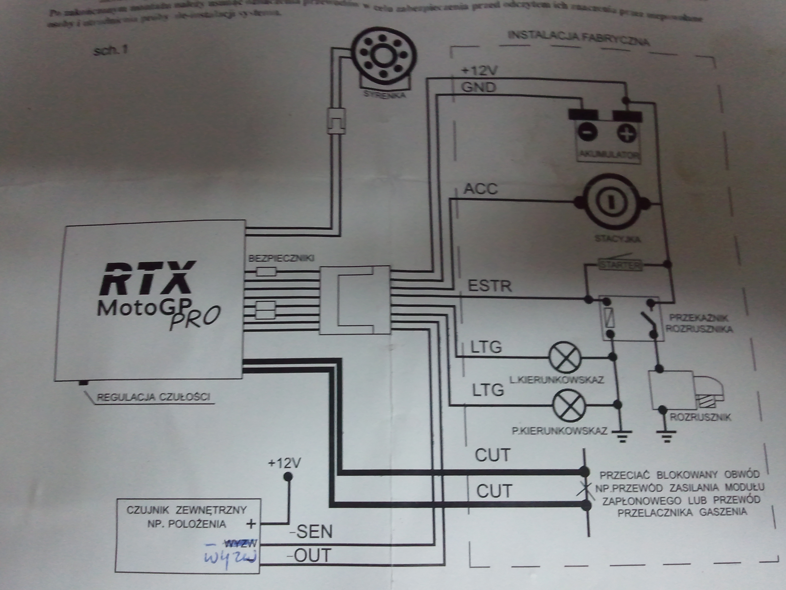 odpalanie z pilota, yamaha