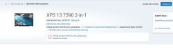 Zrzut strony wsparcia Dell dla XPS 13 7390 2‑in‑1 z widocznym kodem Service Tag
