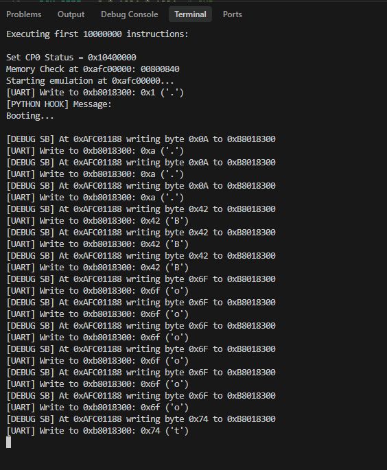 Running a simple MIPS emulator in Python for ALI M3801 firmware (Hello World)