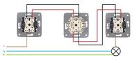 FGD211 Fibaro Dimmer Wiring for LED Lights with Staircase/Cross Switches Setup