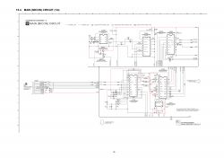 Schemat obwodu elektronicznego z oznaczonymi ścieżkami sygnałów.