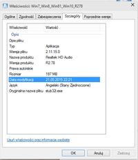 Windows 10 - karta Realtek High definition Audio - brak dźwięku