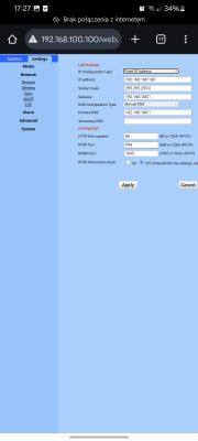 Nokia 4G05-B+ i D-Link 2150 ten sam adres IP – brak widoczności kamer i smart gniazdek