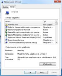Dell Latitude E6410 - brak sterowników Broadcom USH i kontrolera sieci (kod 28)