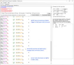 Screenshot of the TuyaMCU Explorer/Analyzer software showing data from a WiFi module.