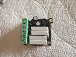 Relay module with capacitors and screw terminals