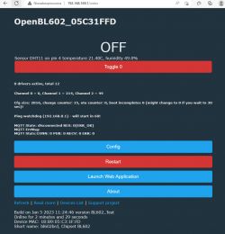 Tasmota replacement for BL602, programming, pairing with Home Assistant, now with OTA working!
