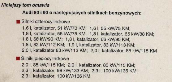 Mam ksiazke do Audi 80