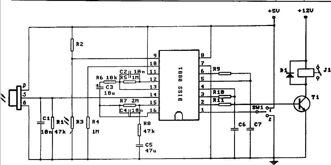 Схема датчика движения для освещения на lm324