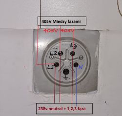 Podłączenie płyty indukcyjnej 2 fazy 230 V do 3 fazy 400 V