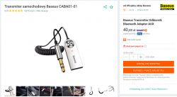 Szum w transmiterze Bluetooth Baseus - przyczyna i możliwe rozwiązania