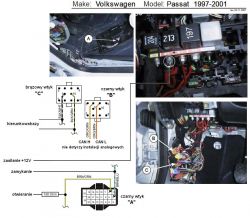 VW Passat B5 1.9TDI '97 - Centralny zamek, montaż zdalnego sterowania
