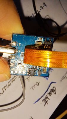 Circuit Board with Beken Chip and Connected Wires Circuit board with a Beken chip and connected wires.