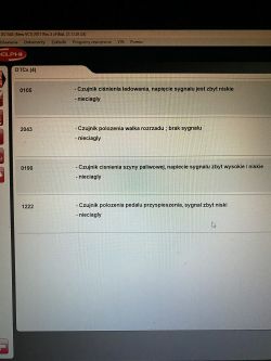 Sprinter 313cdi 2007 brak mocy zbyt niskie napięcie p0105 p2043 p0190 p1222