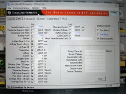Computer screen displaying software with error messages about RS-232 and EV2200 connection.