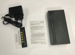 Wnętrze ośmioportowego gigabitowego switcha SG1008, pomiary mocy, porównanie ze starym routerem