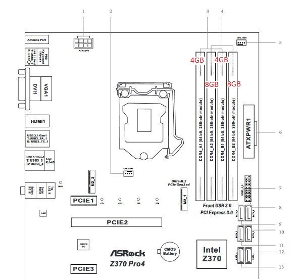 Asrock 970m pro3 схема подключения