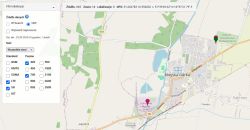 Mapa z zaznaczonymi lokalizacjami nadajników LTE 700 MHz i 420 MHz w okolicach Miejskiej Górki