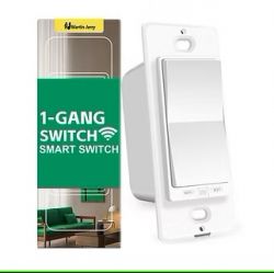 Martin Jerry Smart Light Switch Martin Jerry smart light switch next to its packaging.