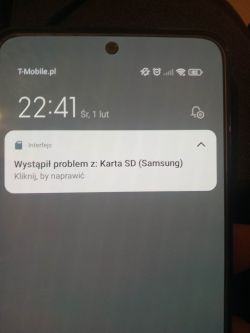 Redmi Note 11: Komunikat o błędzie z kartą microSD Samsung EVO 16 GB - formatowanie nie pomaga