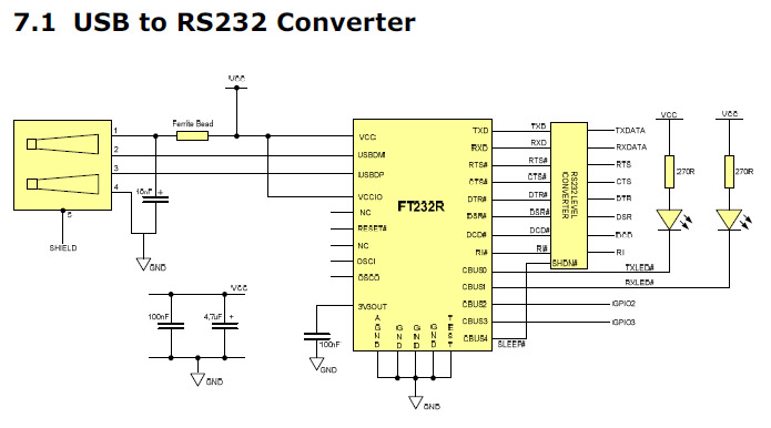 Ft232rl схема подключения