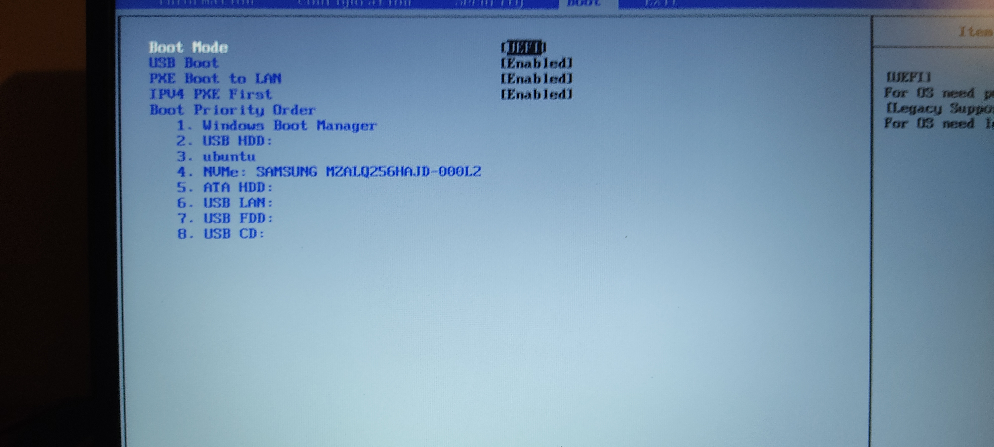 [Rozwiązano] Lenovo Ideapad3 17adao5 Jak usunąć Ubuntu z biosu?