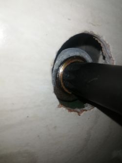 Extracting Broken Bolt from Tap-Pipe Connection Without Damaging Tiles