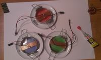 Zabawka dla dziecka - płyta z diodami super flux zasilanymi z Joule Thief (1,5V) Zabawka dla dziecka - płyta z diodami super flux zasilanymi z Joule Thief (1,5V)