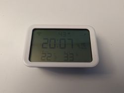 4-in-1 temperature, humidity, luminosity wifi sensor and clock NEO NAS-TH02 NAS-CW01W6