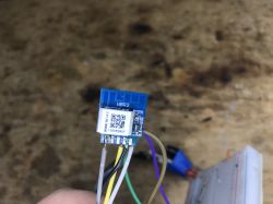 WBR2 electronic module connected to wires.
