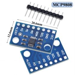 MCP9808 moduł czujnika I2C temperatury z alarmem - uruchomienie, protokół komunikacji