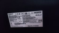 Etykieta telewizora Hitachi 50HAK5750 z oznaczeniami i informacjami technicznymi.