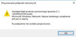 Synology - nie można odnaleźć ścieżki sieciowej Synology - nie można odnaleźć ścieżki sieciowej