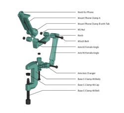 Modularna trzecia ręka, statyw, uchwyt na telefon z Thingiverse - ulepszenia Modularna trzecia ręka, statyw, uchwyt na telefon z Thingiverse - ulepszenia