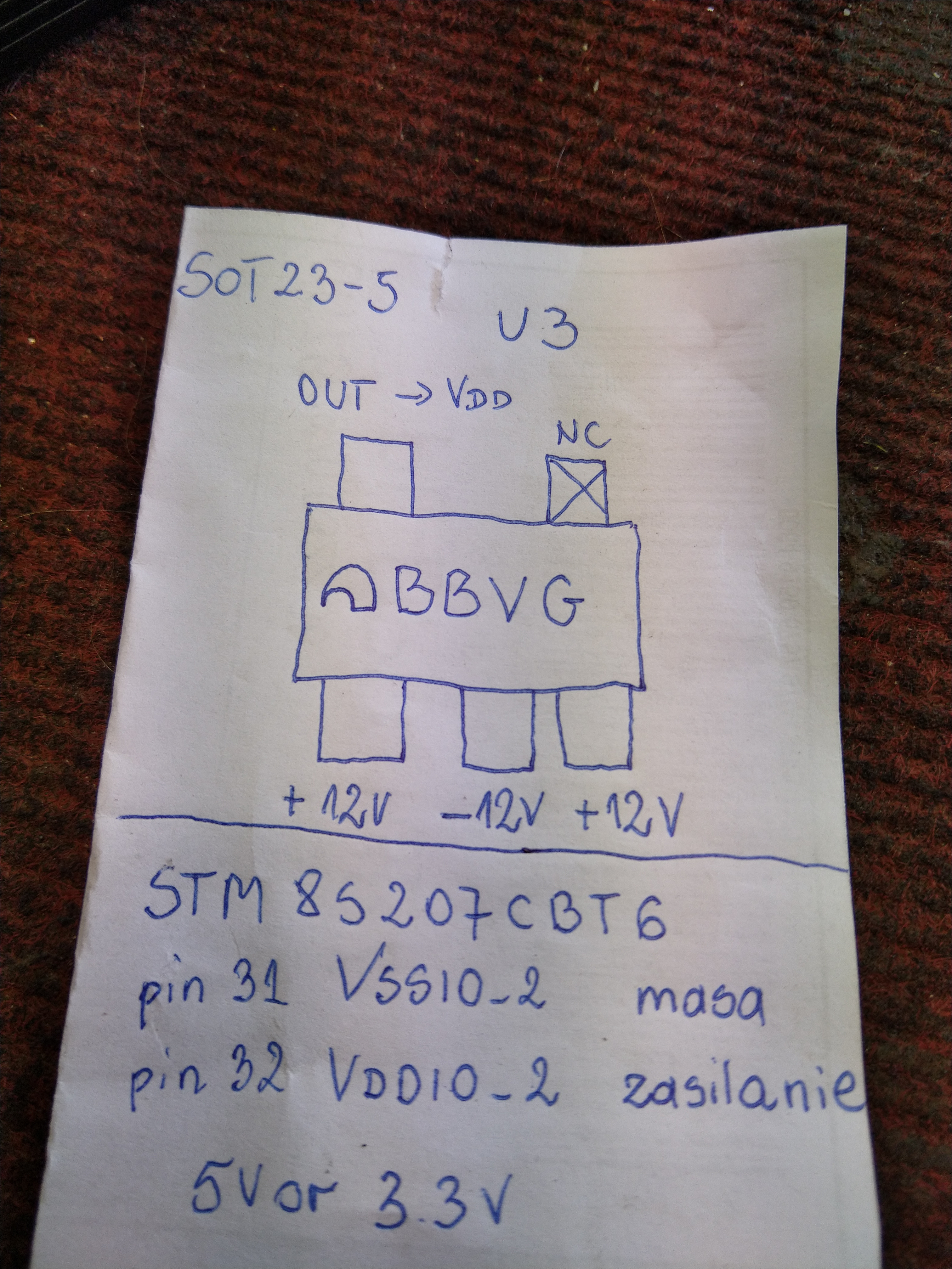Spalony element SMD BBVG w emulatorze immobilizera - stabilizator ...