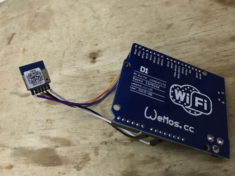 CB2S programming via Wemos D1 WiFi module CB2S module wired to Arduino Wemos D1 WiFi development board