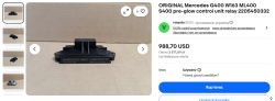 Sterownik świec żarowych Mercedes-Benz A2205450332 na kartonowym tle