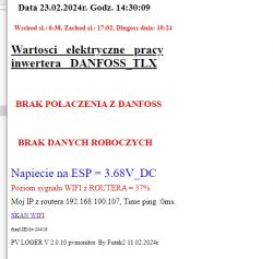 WiFi do inwerterów solarnych KYOCERA KC 5.4i, DANFOSS ULX