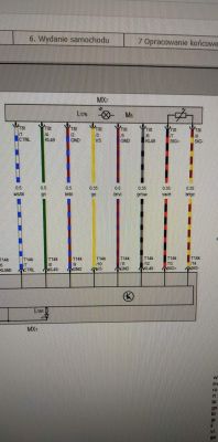 VW T-roc schemat świateł dziennych